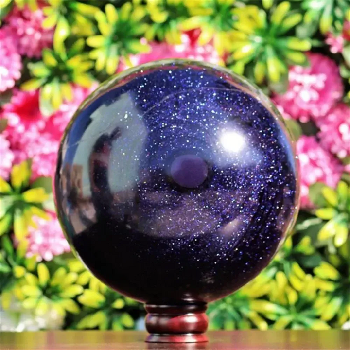 Blue Sandstone Sphere-Spheres-Ali-Blue Sandstone-60-70mm-Crystal Destiny