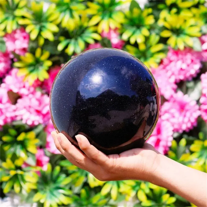 Blue Sandstone Sphere-Spheres-Ali-Blue Sandstone-70-80mm-Crystal Destiny