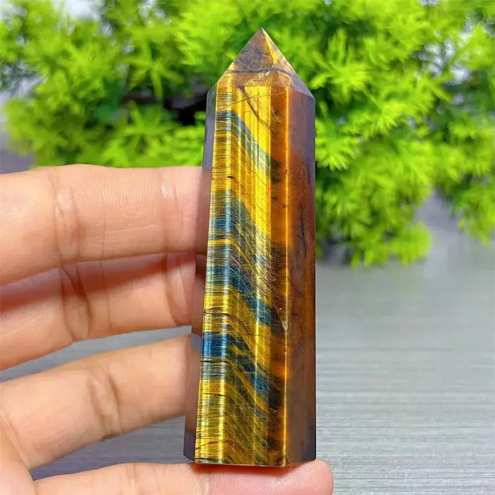 Blue & Yellow Tiger's Eye Crystal Towers-Towers-Ali-1-Tiger's Eye-Crystal Destiny