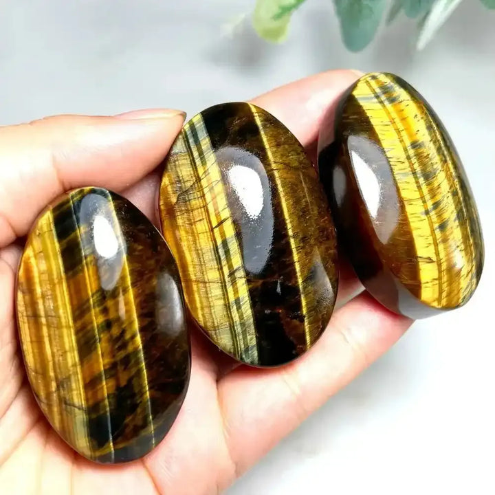 Blue and Gold Tiger's Eye Palm Stone