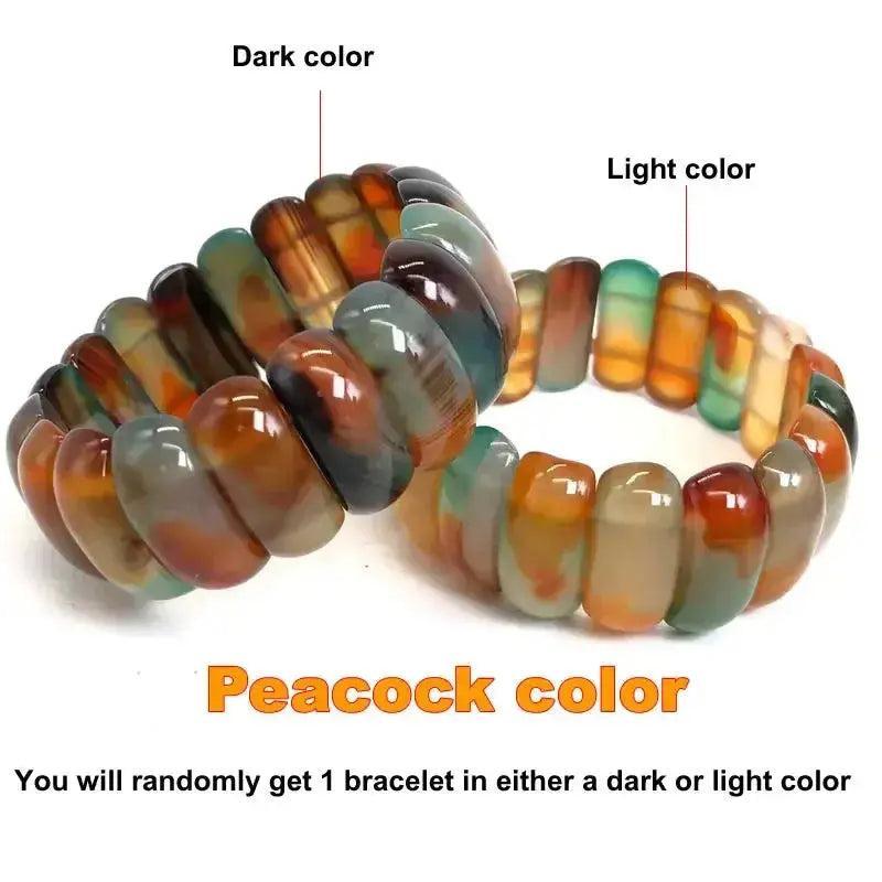 Botswana Agate Bar Bead Bracelet