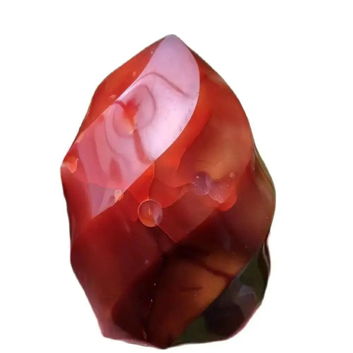 Carnelian Agate Flame Crystal Hand-Carved Freeform
