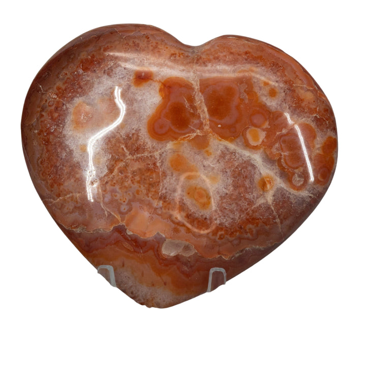 Carnelian Agate Puffy Heart-Hearts-Crystal Destiny-Carnelian-484g - 4.00"L x 4.50"W x 1.25"D-Crystal Destiny