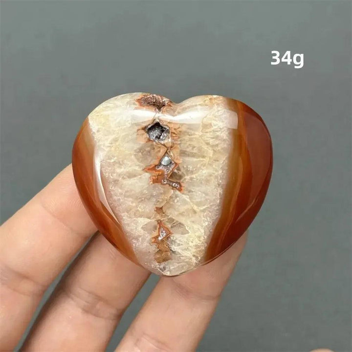 Carnelian Crystal Heart | Polished Gemstone