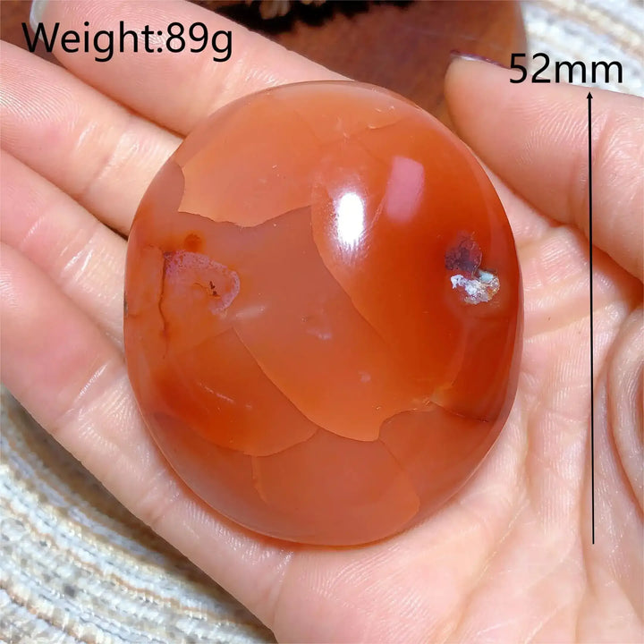 Carnelian Druzy Geode Palm Stone