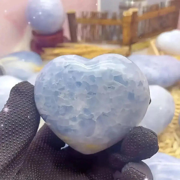 Celestite Hearts Natural Crystal