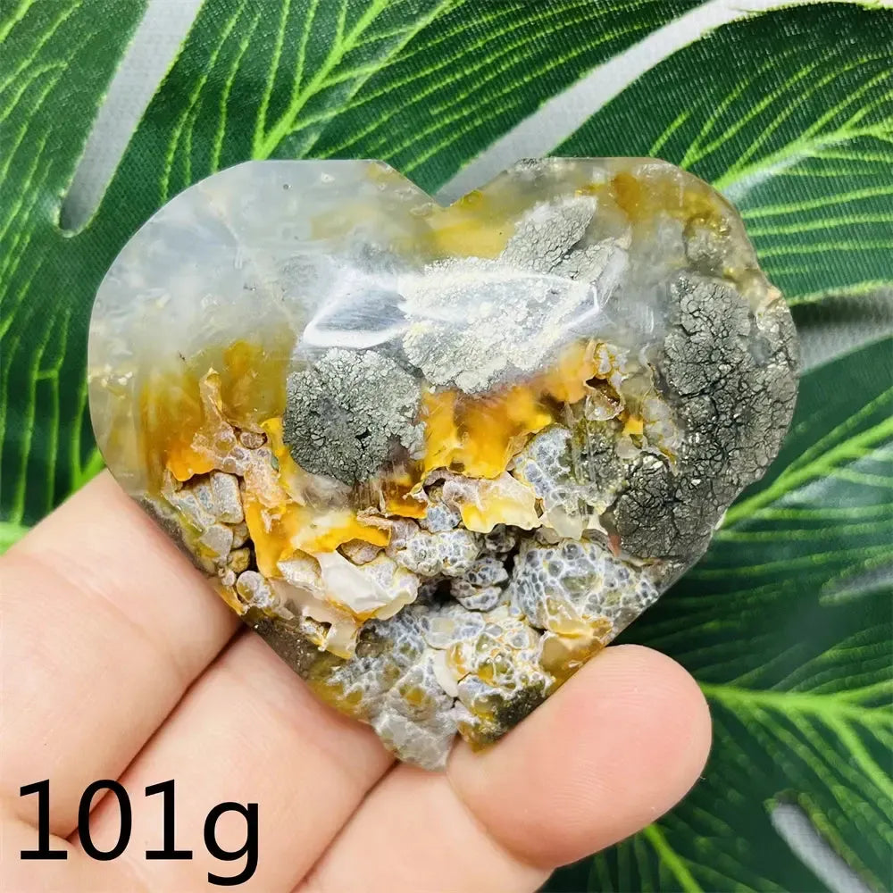 Chalcopyrite Agate Geode Heart-Hearts-Ali-Chalcopyrite Agate-Weight 101g 1-Crystal Destiny