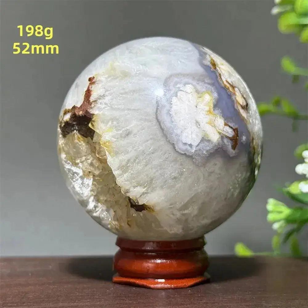 Cherry Agate Crystal Sphere Meditation Energy