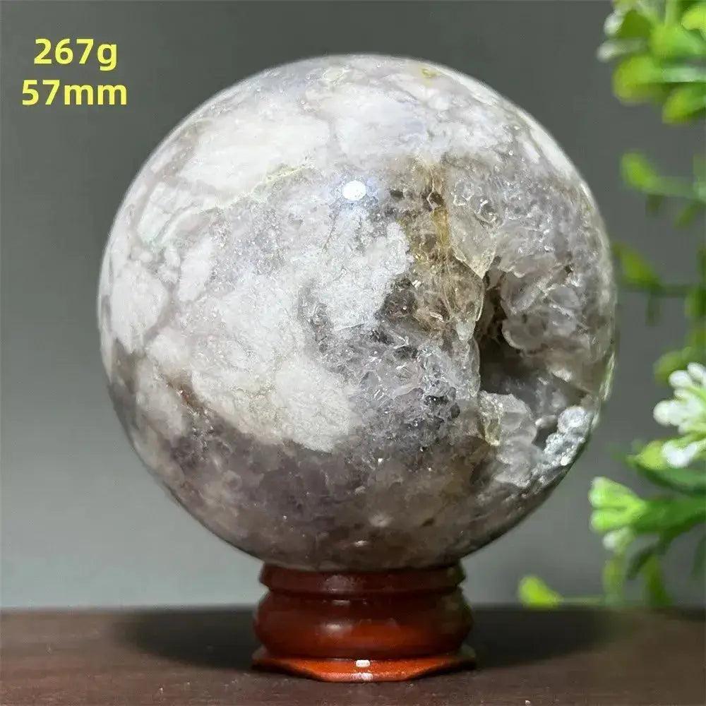 Cherry Agate Crystal Sphere Meditation Energy