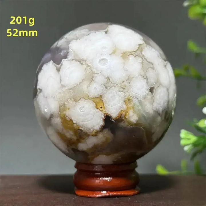 Cherry Agate Crystal Sphere Meditation Energy-Spheres-Ali-2 201g 52mm-Cherry Agate-Crystal Destiny