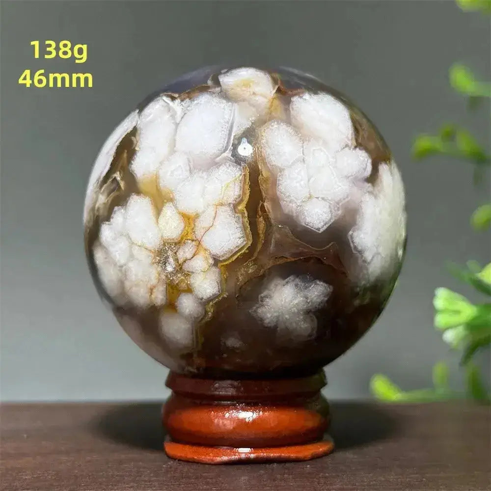 Cherry Agate Crystal Sphere Meditation Energy-Spheres-Ali-3 138g 46mm-Cherry Agate-Crystal Destiny