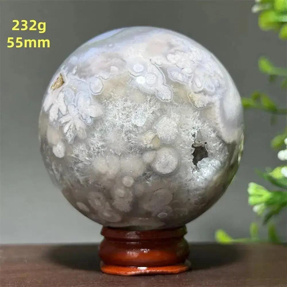 Cherry Agate Crystal Sphere Meditation Energy