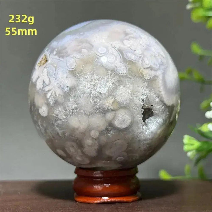 Cherry Agate Crystal Sphere Meditation Energy