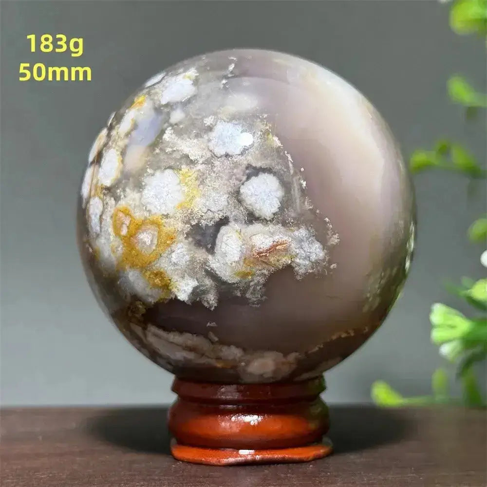 Cherry Agate Crystal Sphere Meditation Energy-Spheres-Ali-6 183g 50mnm-Cherry Agate-Crystal Destiny