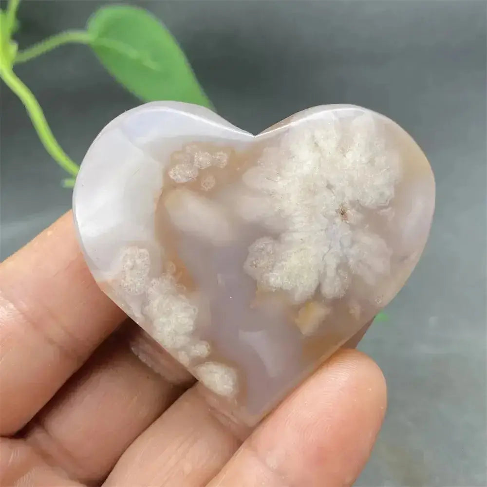Cherry Blossom Agate Heart-Hearts-Ali-1 65g-Cherry Blossom Agate-Crystal Destiny