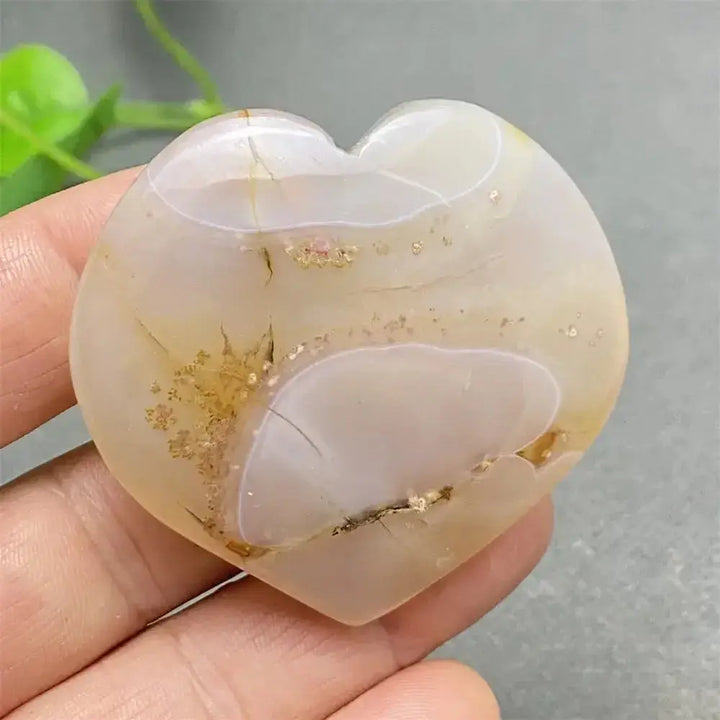 Cherry Blossom Agate Heart-Hearts-Ali-22 60g-Cherry Blossom Agate-Crystal Destiny