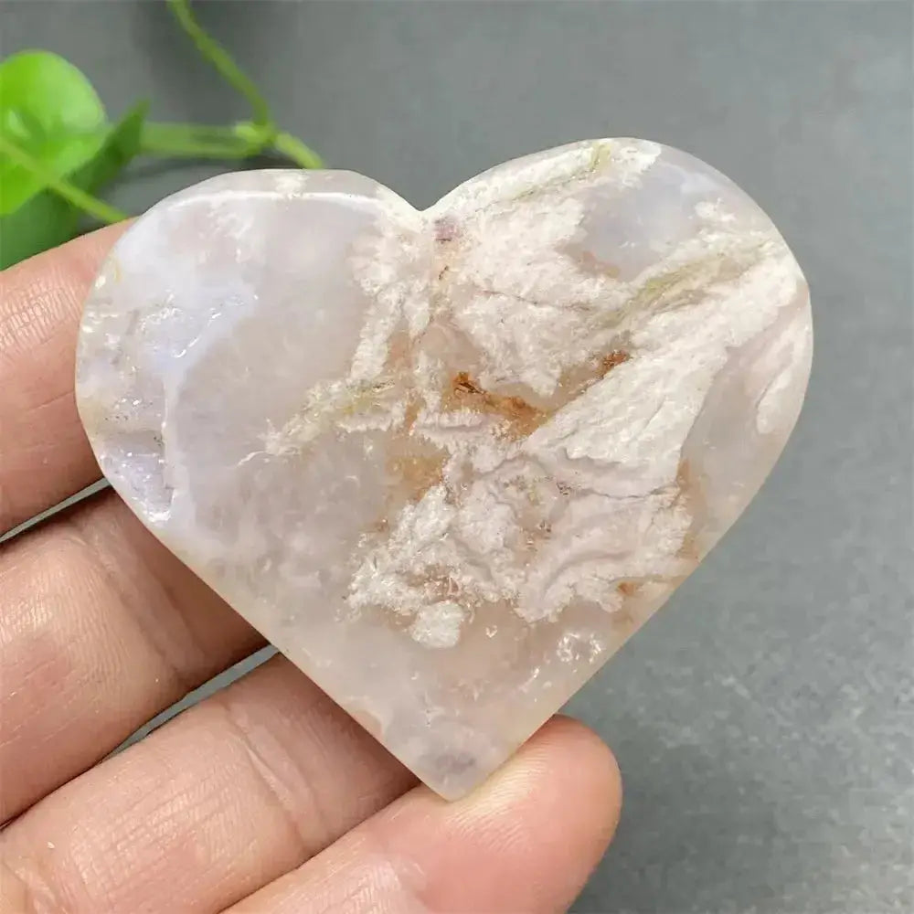 Cherry Blossom Agate Heart-Hearts-Ali-32 82g-Cherry Blossom Agate-Crystal Destiny