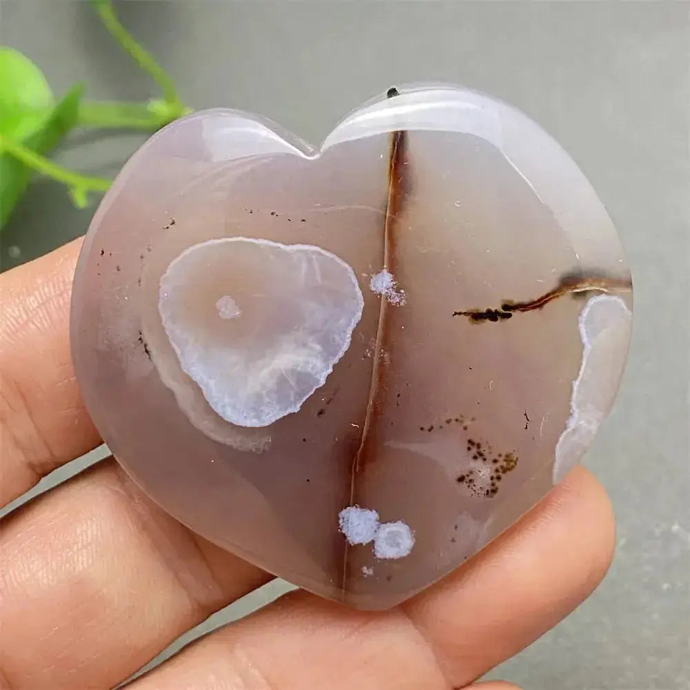 Cherry Blossom Agate Heart-Hearts-Ali-5 56g-Cherry Blossom Agate-Crystal Destiny
