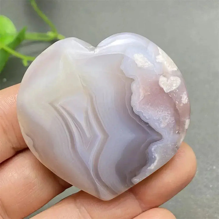 Cherry Blossom Agate Heart-Hearts-Ali-6 71g-Cherry Blossom Agate-Crystal Destiny