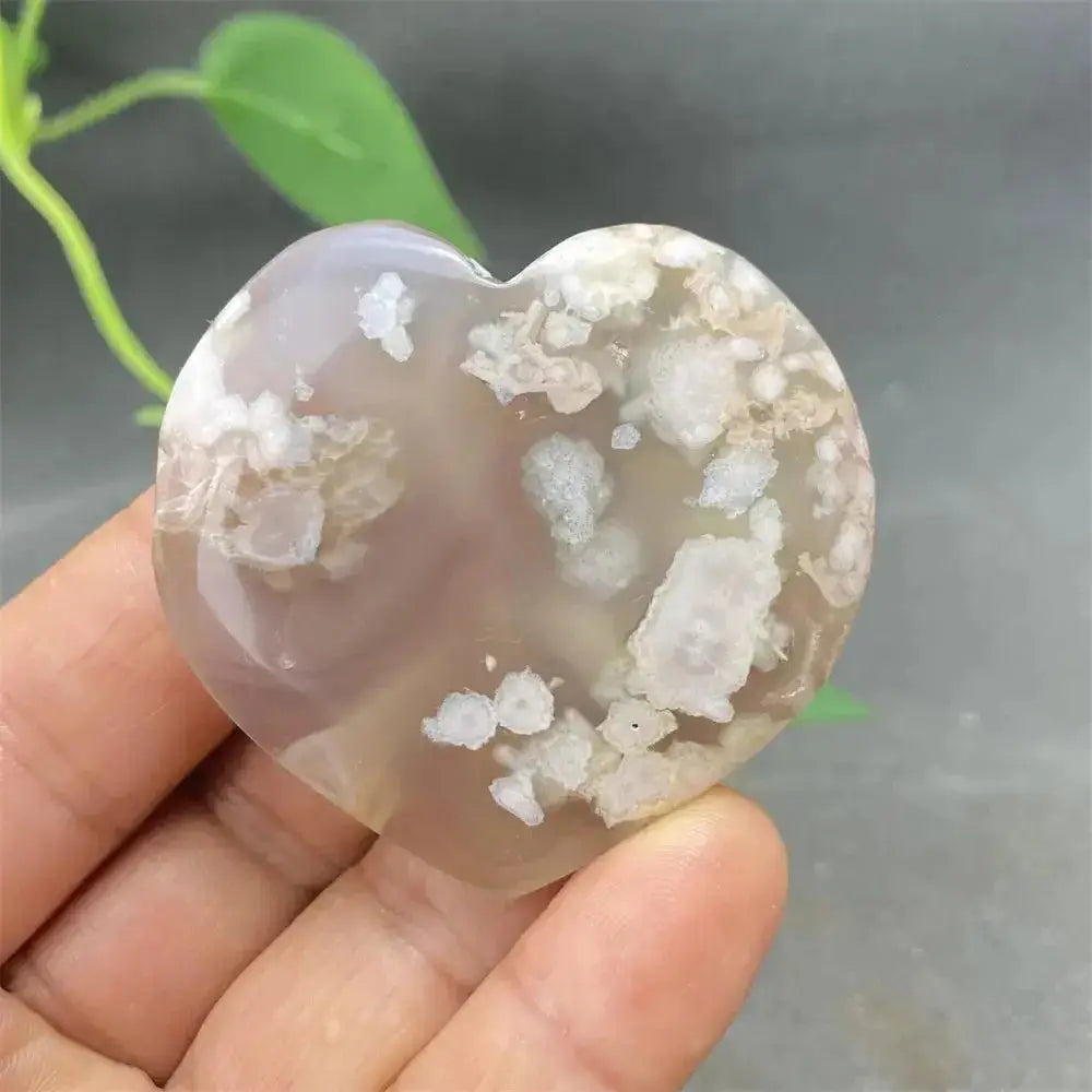 Cherry Blossom Agate Heart-Hearts-Ali-9 52g-Cherry Blossom Agate-Crystal Destiny