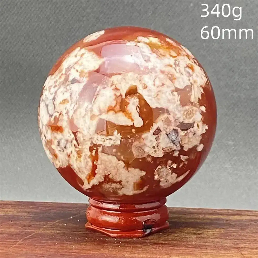 Cherry Blossom Agate Sphere-Spheres-Ali-14 340g-Cherry Blossom Agate-Crystal Destiny