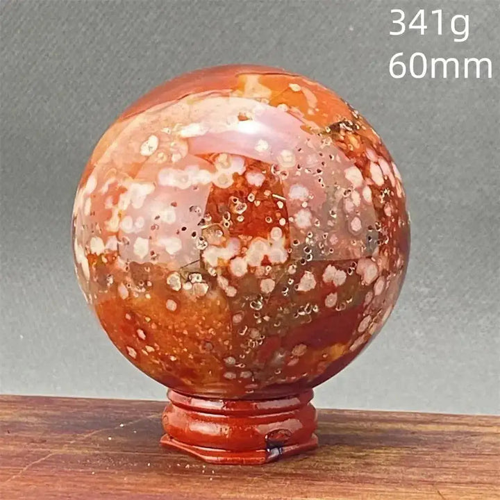 Cherry Blossom Agate Sphere-Spheres-Ali-16 341g-Cherry Blossom Agate-Crystal Destiny