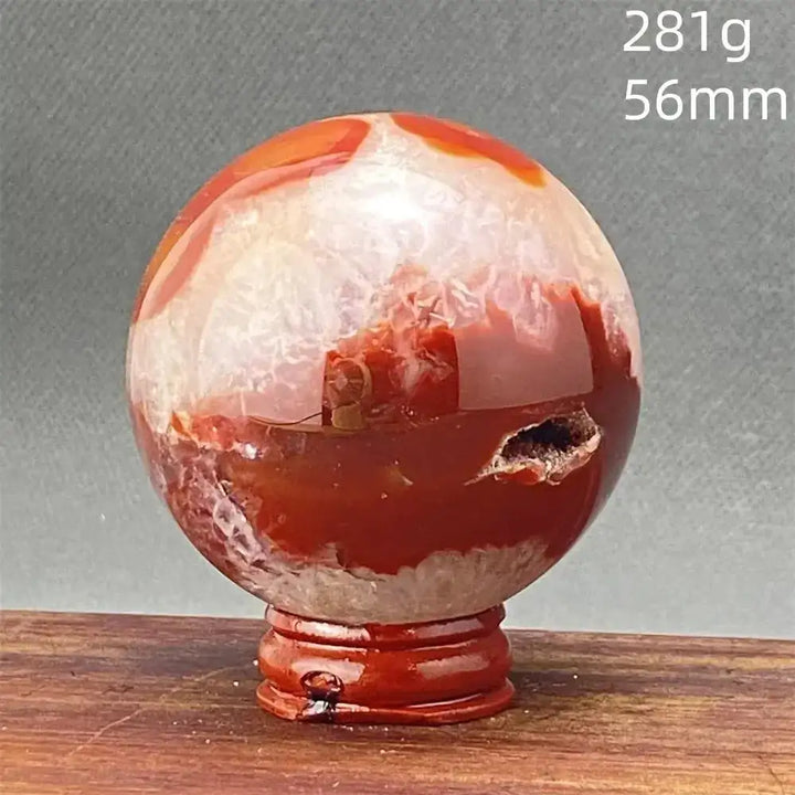 Cherry Blossom Agate Sphere-Spheres-Ali-29 281g-Cherry Blossom Agate-Crystal Destiny