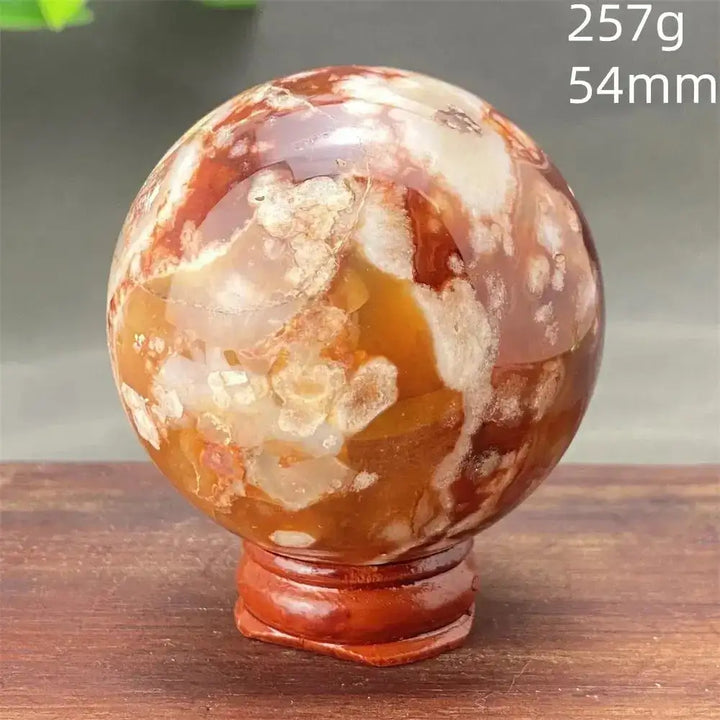 Cherry Blossom Agate Sphere-Spheres-Ali-31 257g-Cherry Blossom Agate-Crystal Destiny