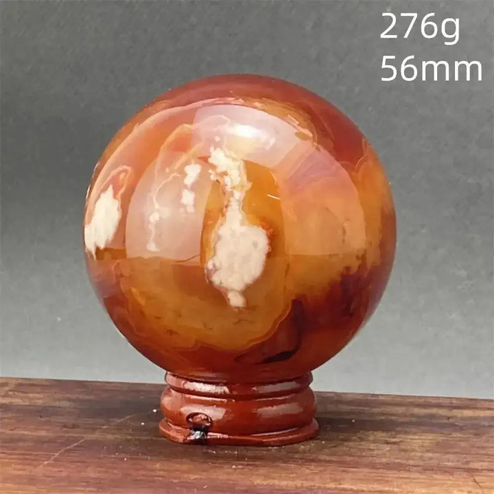 Cherry Blossom Agate Sphere with Stand-Spheres-Ali-33 276g-Cherry Blossom Agate-Crystal Destiny