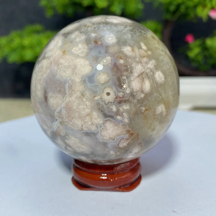 Cherry Blossom Flower Agate Sphere