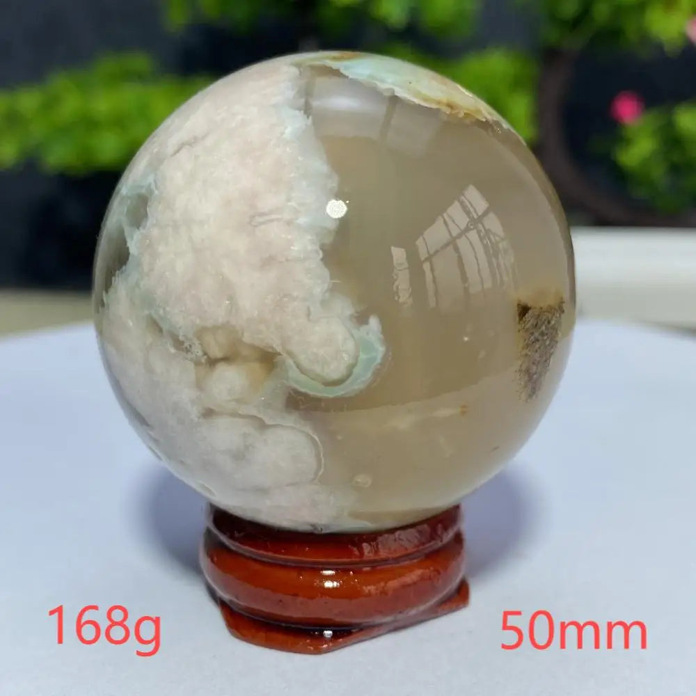 Cherry Blossom Flower Agate Sphere