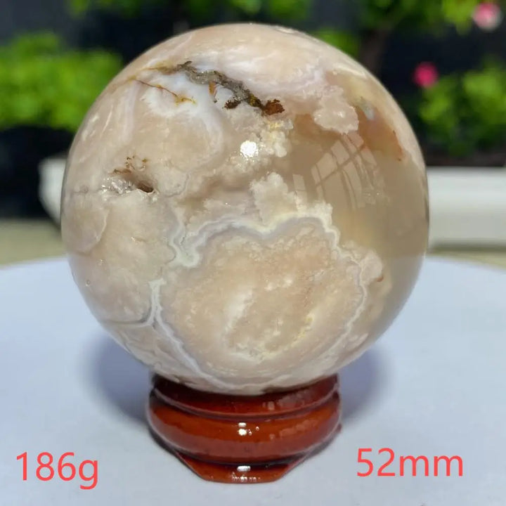 Cherry Blossom Flower Agate Sphere