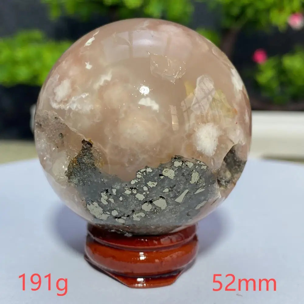 Cherry Blossom Flower Agate Sphere