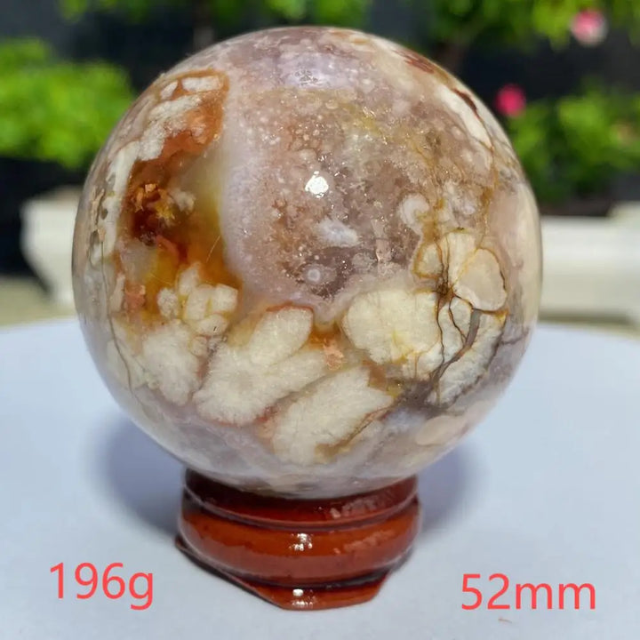 Cherry Blossom Flower Agate Sphere
