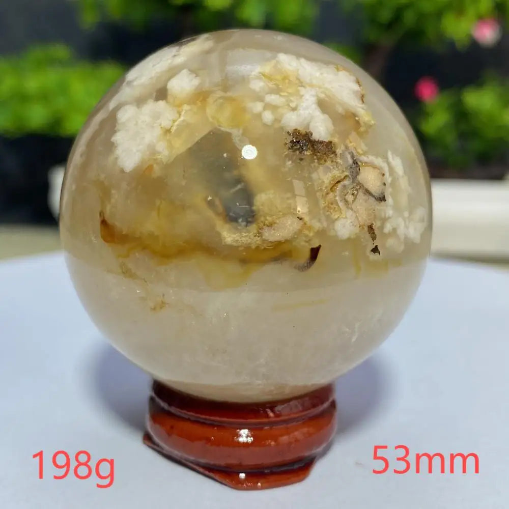 Cherry Blossom Flower Agate Sphere