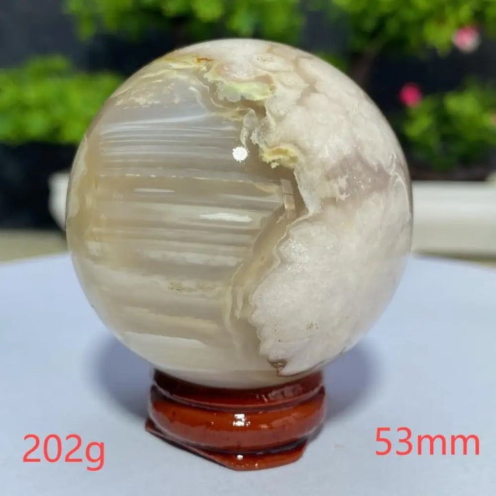 Cherry Blossom Flower Agate Sphere