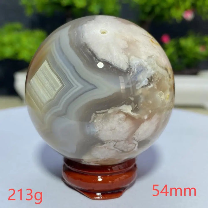 Cherry Blossom Flower Agate Sphere