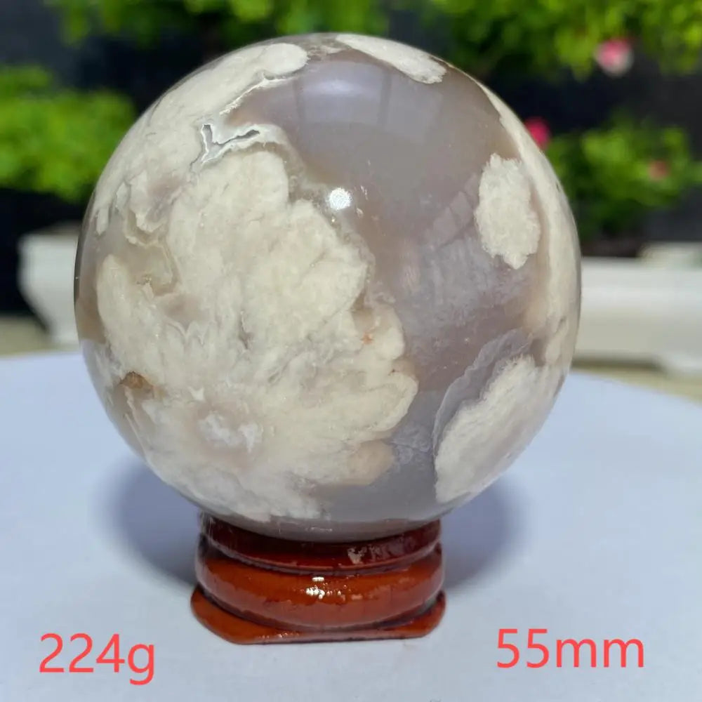 Cherry Blossom Flower Agate Sphere