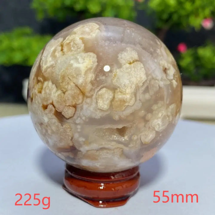 Cherry Blossom Flower Agate Sphere
