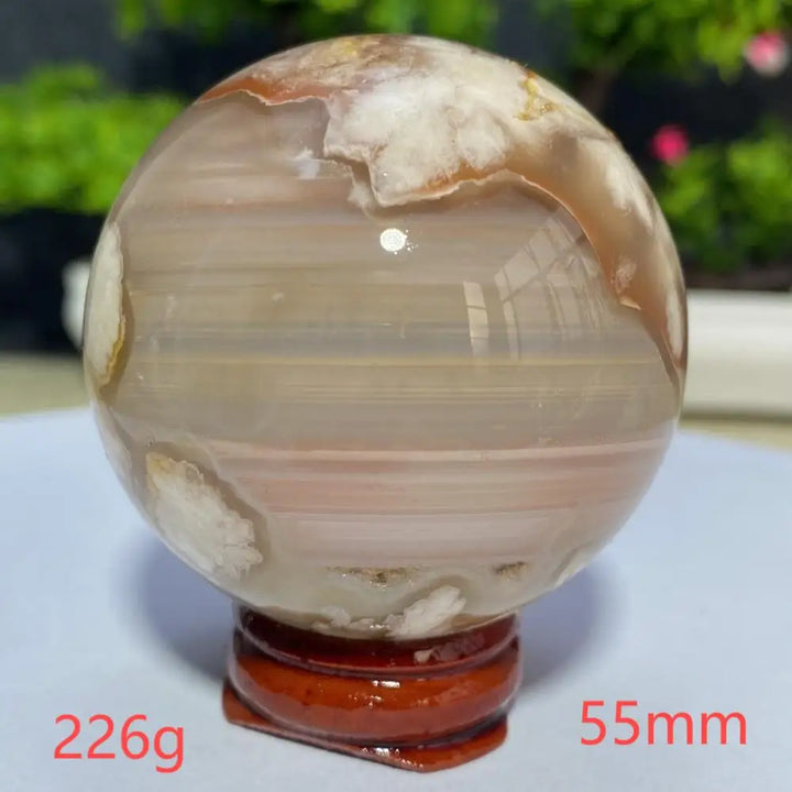 Cherry Blossom Flower Agate Sphere