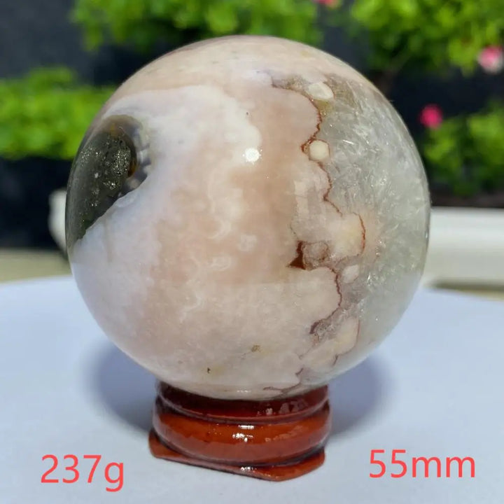 Cherry Blossom Flower Agate Sphere