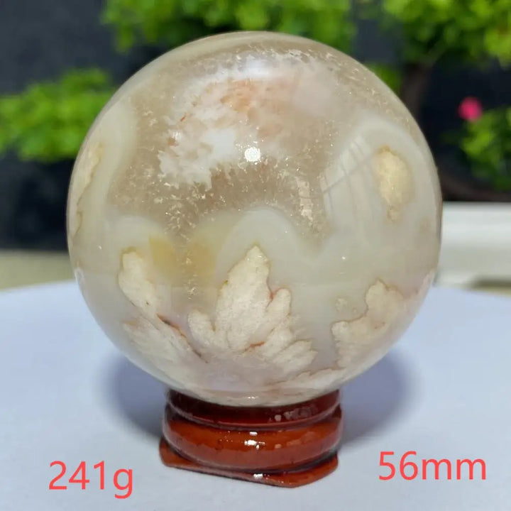 Cherry Blossom Flower Agate Sphere