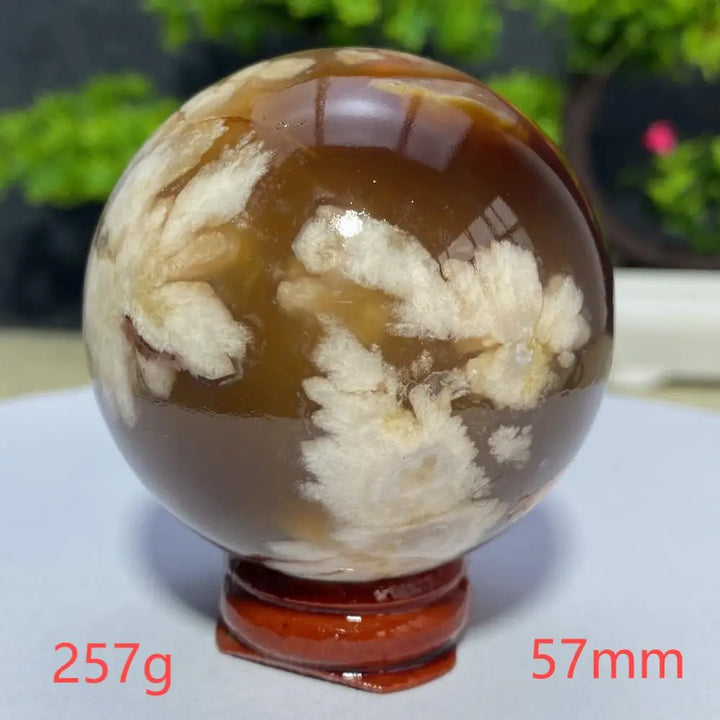 Cherry Blossom Flower Agate Sphere