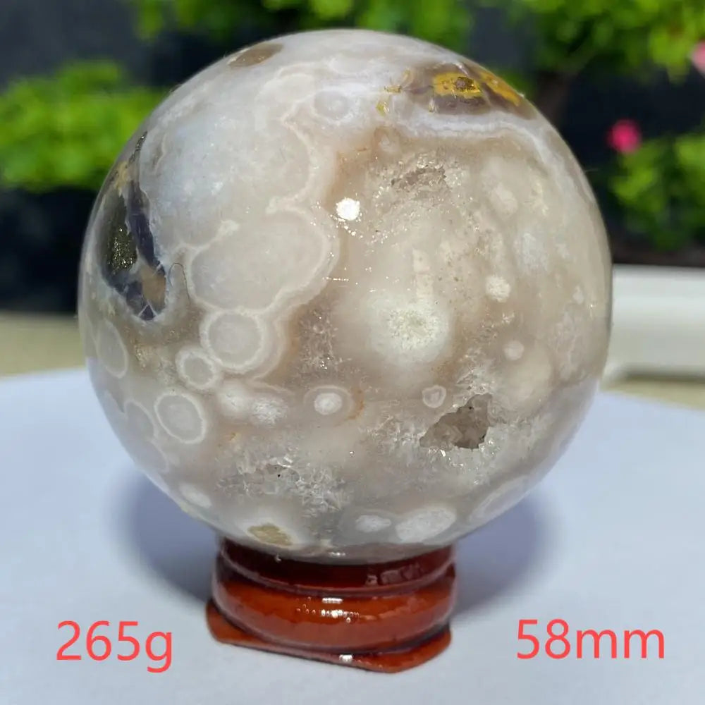 Cherry Blossom Flower Agate Sphere