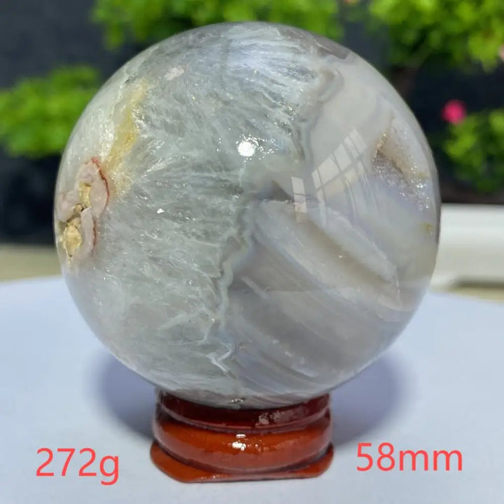 Cherry Blossom Flower Agate Sphere