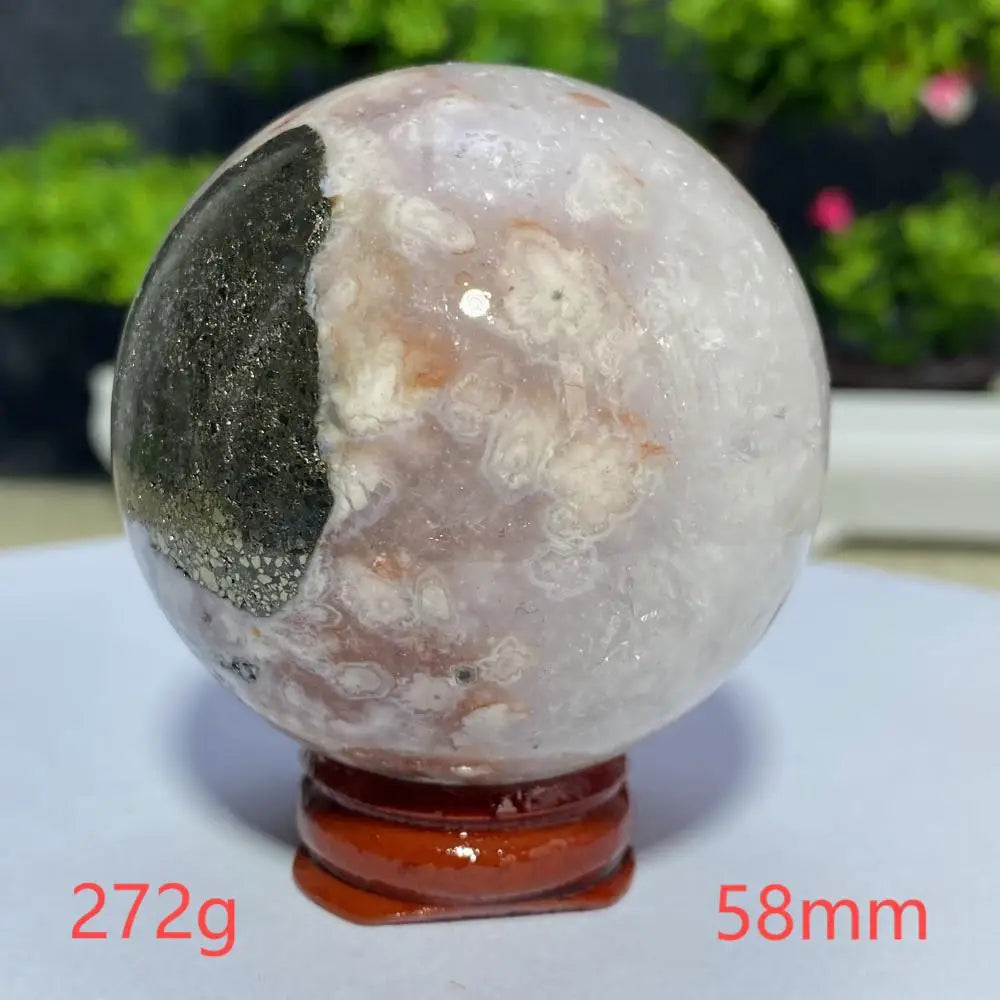 Cherry Blossom Flower Agate Sphere