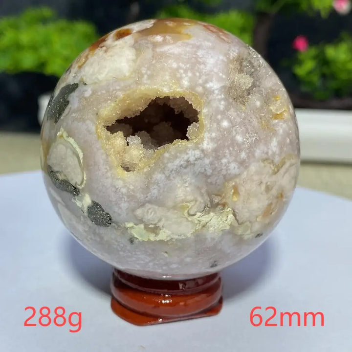 Cherry Blossom Flower Agate Sphere