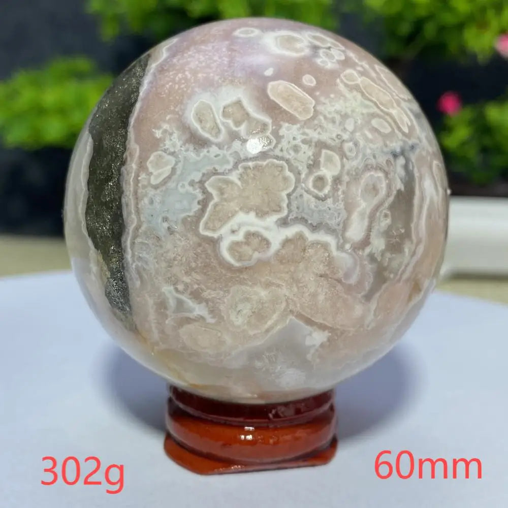 Cherry Blossom Flower Agate Sphere