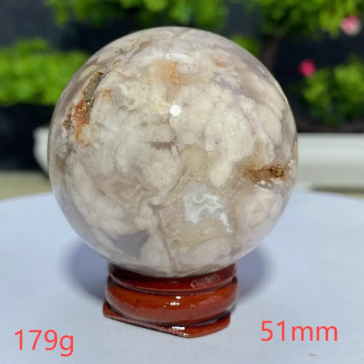 Cherry Blossom Flower Agate Sphere