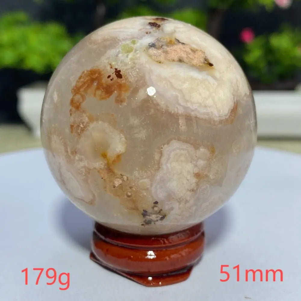 Cherry Blossom Flower Agate Sphere